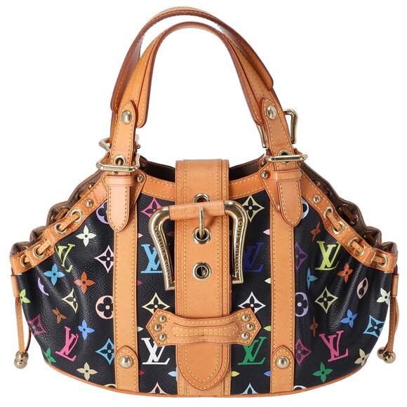 Louis Vuitton x Murakami Theda GM Monogram Multicolore Handbag M92345 Black - Picture 1 of 8